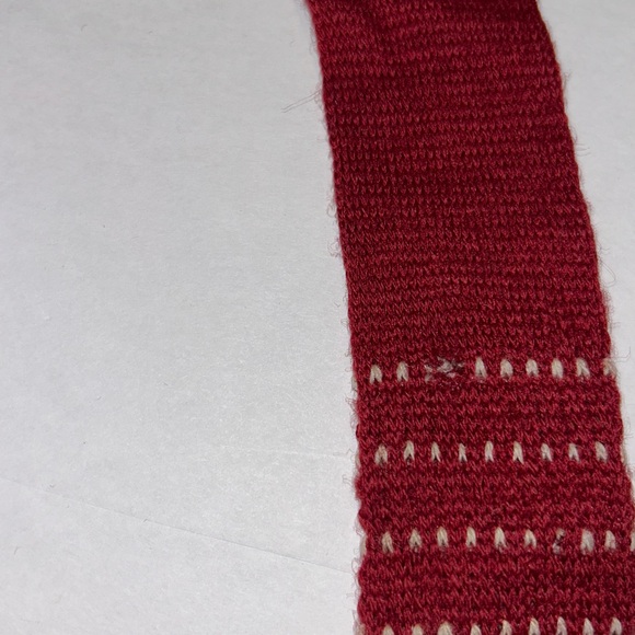 Knit ties set of 2. Red and Burgundy vintage, wool, polyester - Picture 10 of 10
